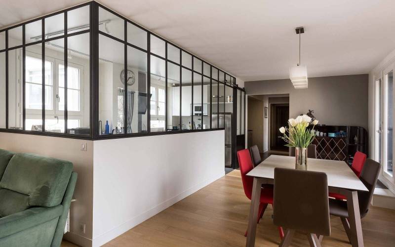 Verrière Atelier réalisée par nos soins dans un appartement Parisien